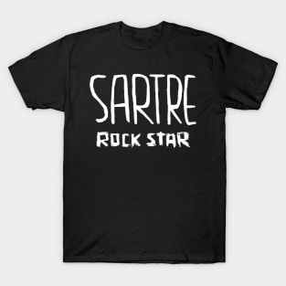 Philosophy, French Writer, Rock Star, Sartre T-Shirt